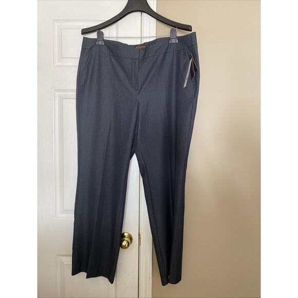 Dana Buchman Navy Blue Straight Leg Dress Pants Slacks woman’s plus size 18W - Picture 1 of 8